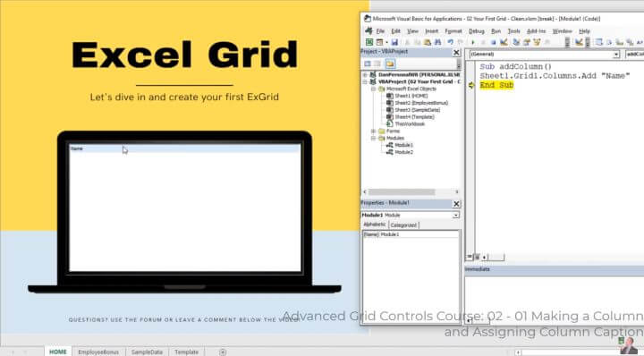 Grids Training 02 – 02 Add Row or Item – Completed File
